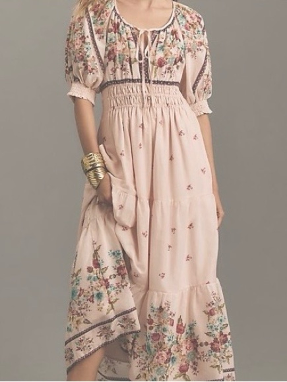 Anthropologie The Somerset Maxi with Puff Sleeve